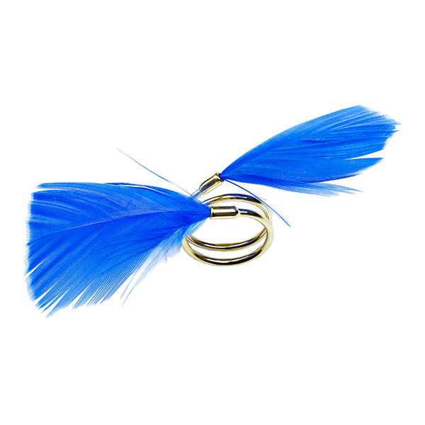Feather gold ring