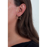 Star gold stud earrings