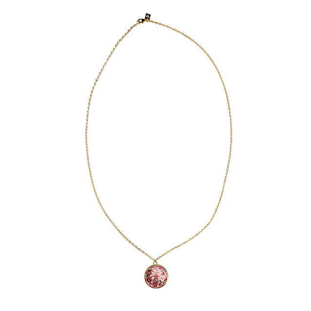 Stone gold long necklace