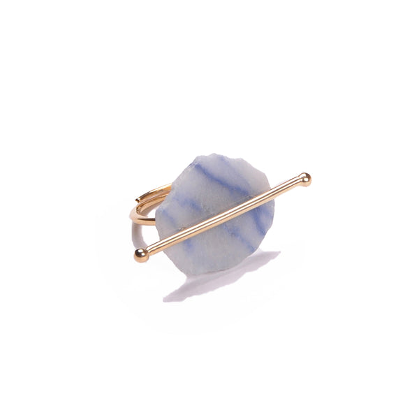 Marble gold ring
