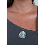 Marble gold necklace