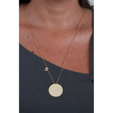 Isla Fontaine Lunas gold circle necklace