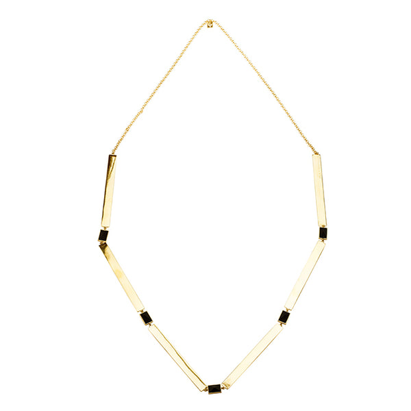 Stone gold necklace
