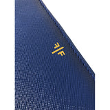 Zip-around Wallet in textured leather, Blue