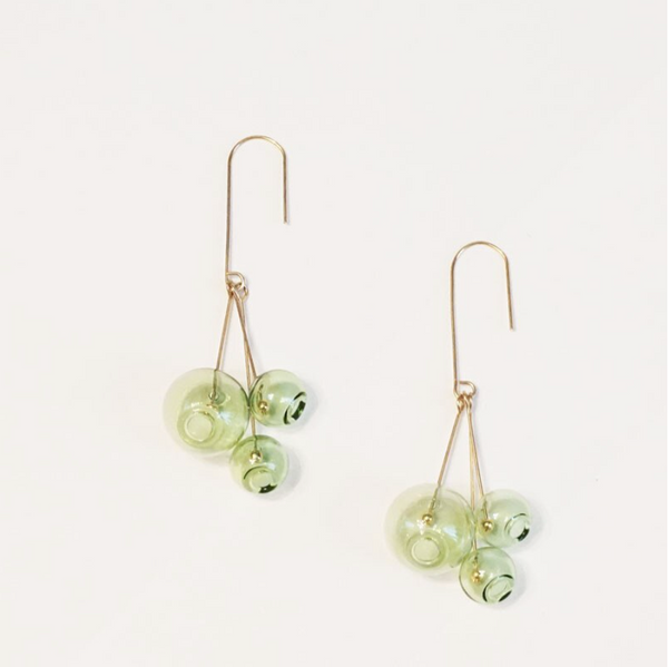 Bubble earrings, triple drops