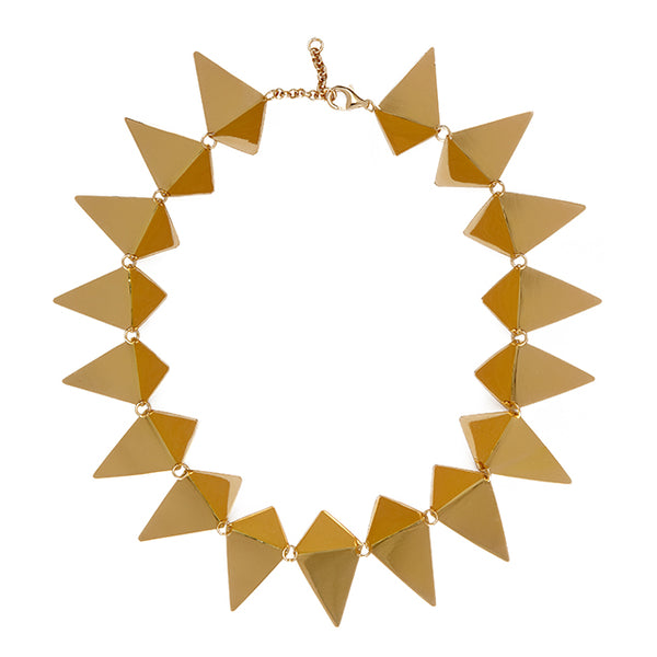 Sculptural gold necklace