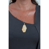 marble gold necklace